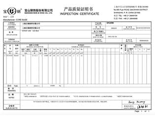 42CrMoA Inspection Certificate