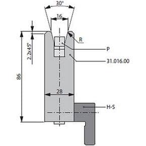 30° Dies, H=86mm
