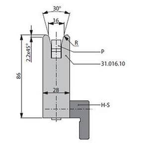 30° Dies, H=86mm