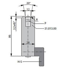 20° Dies, H=86mm